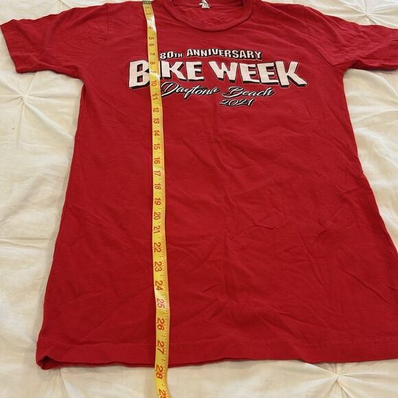 Royal Apparel Women's Red 80th Anniversary Bike Week Daytona Beach 2021 T-Shirt - Picture 3 of 7